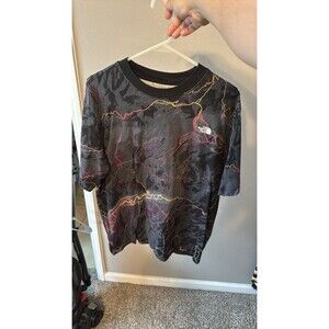 The North Face Men’s L Black Multicolor Lightning Graphic Logo Crew Neck T-Shirt
